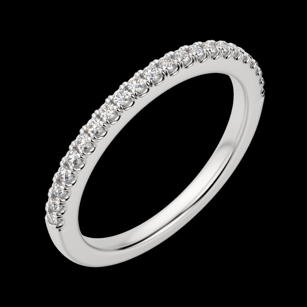Petite Pavé Wedding Band